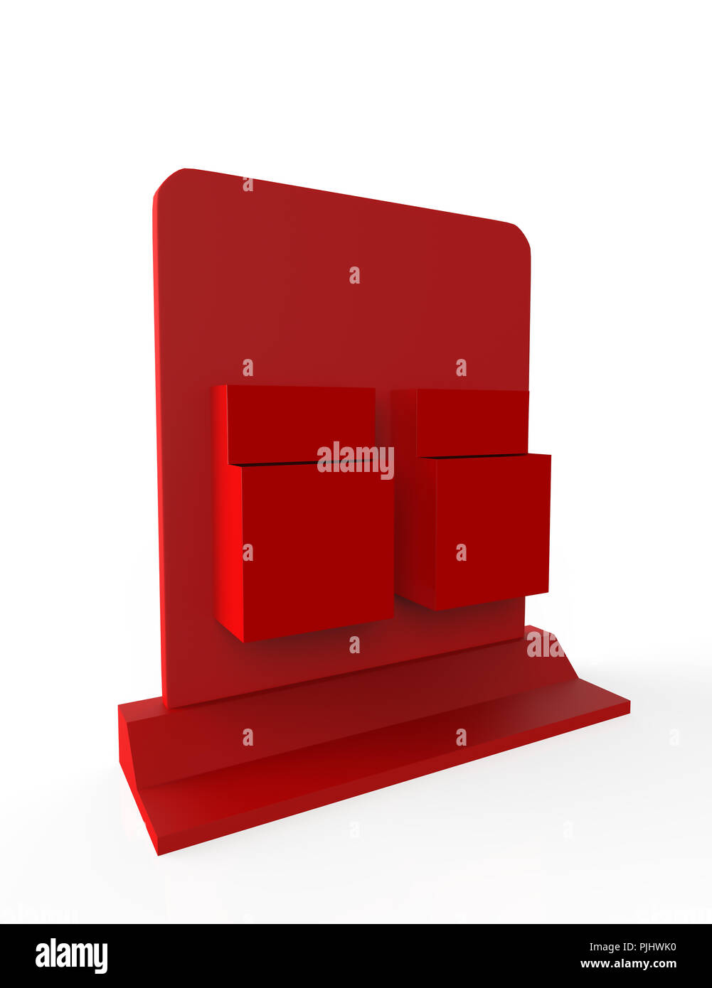 Flyer holder box  for customisation 3d illustration Stock Photo
