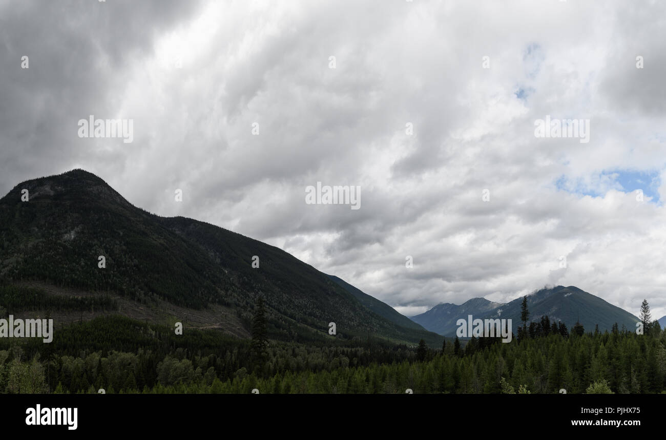 Heavy rain over valley in Canada Stock Photo Alamy
