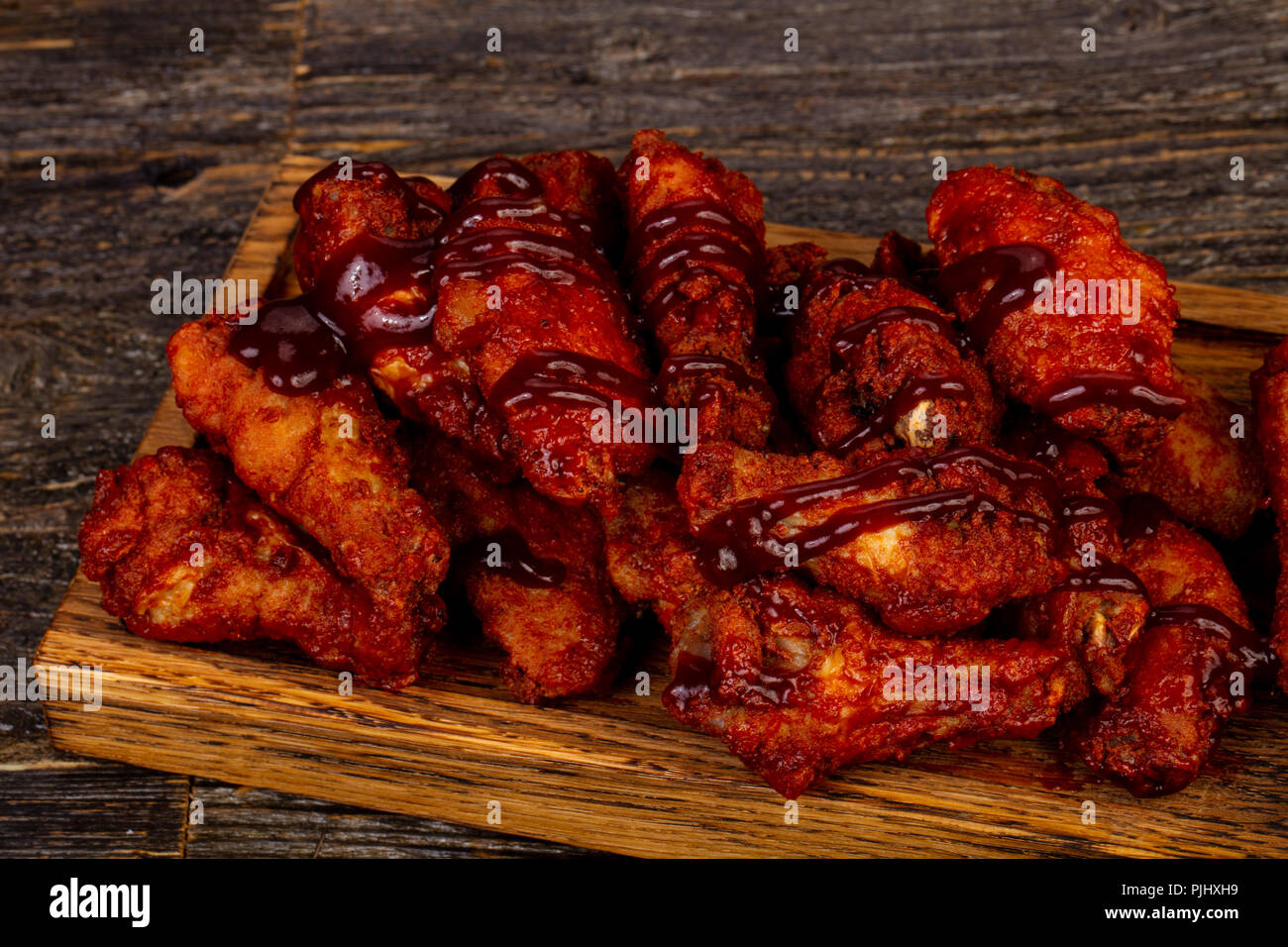 Buffalo chicken wings bbq with sauce Stock Photo Alamy