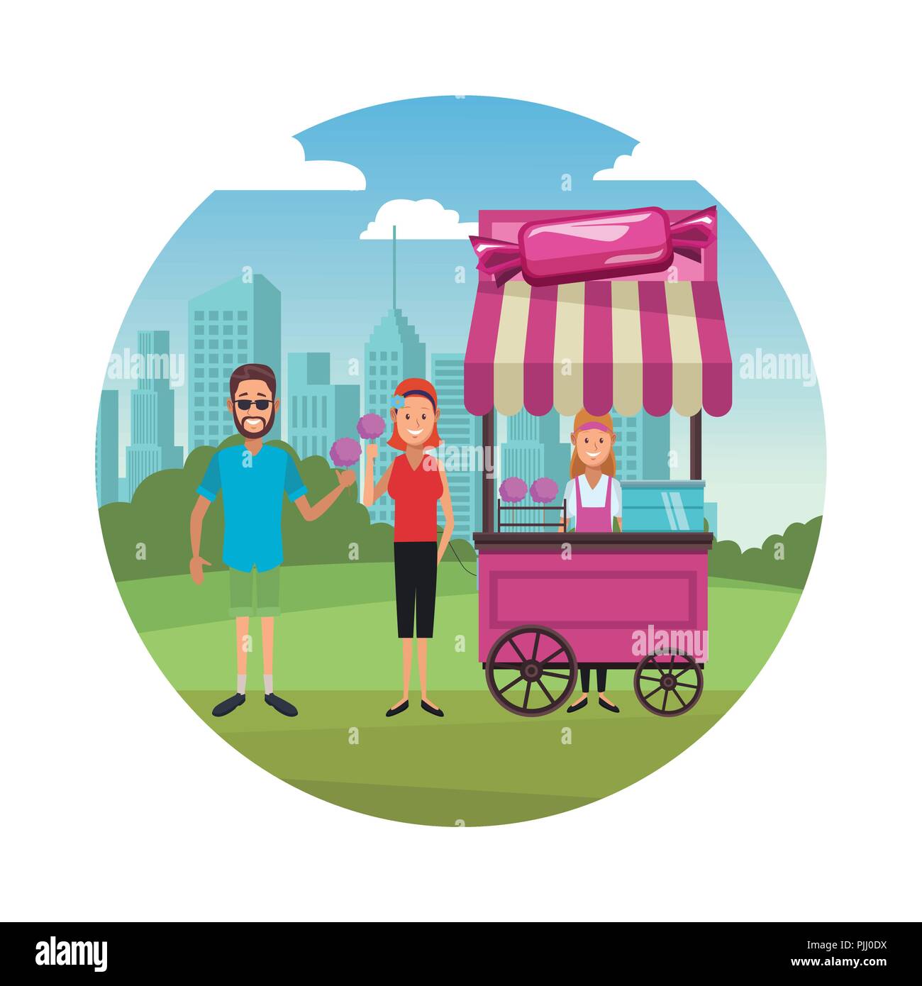 People at city park Stock Vector Image & Art - Alamy