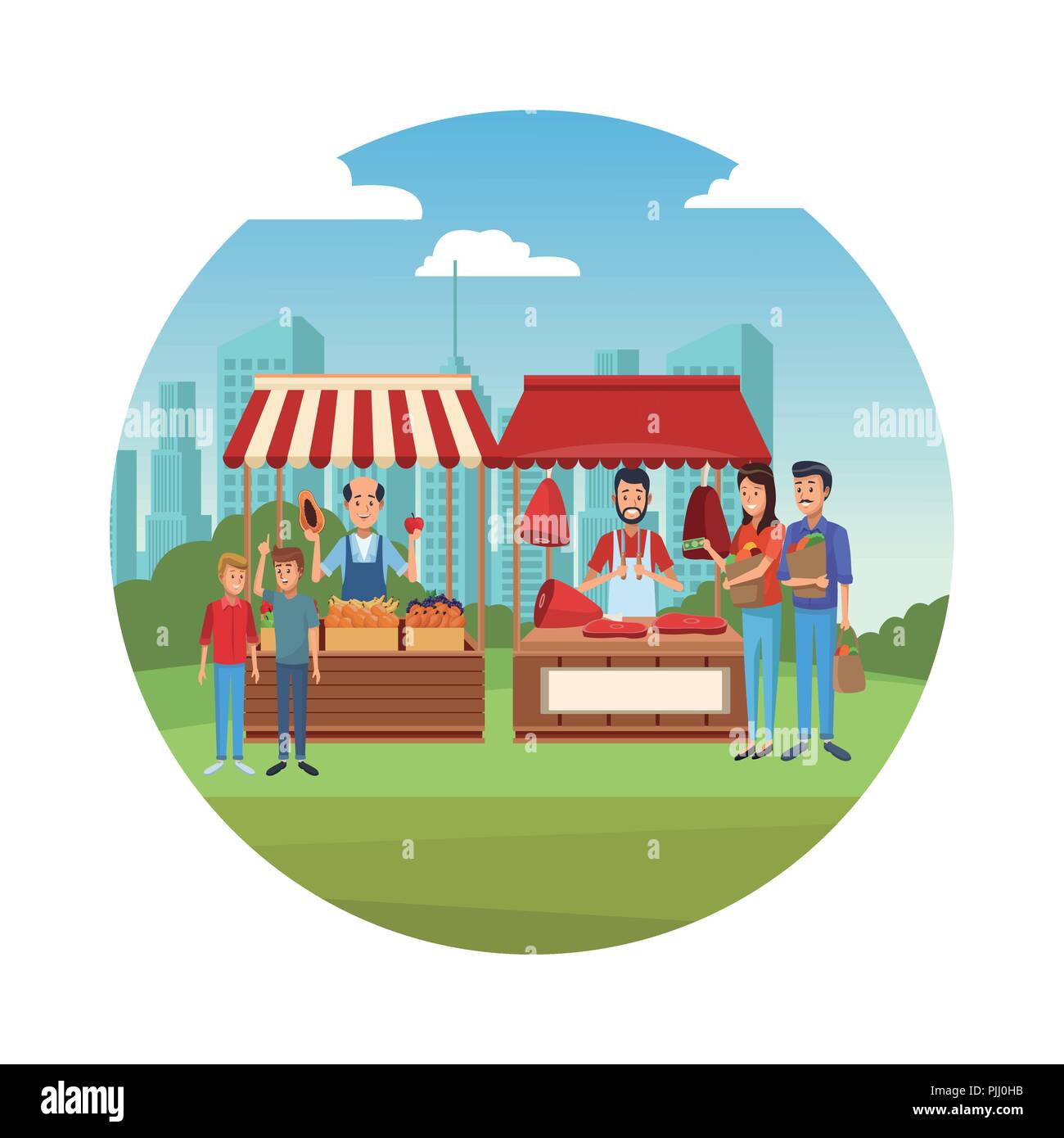 People at city park Stock Vector Image & Art - Alamy