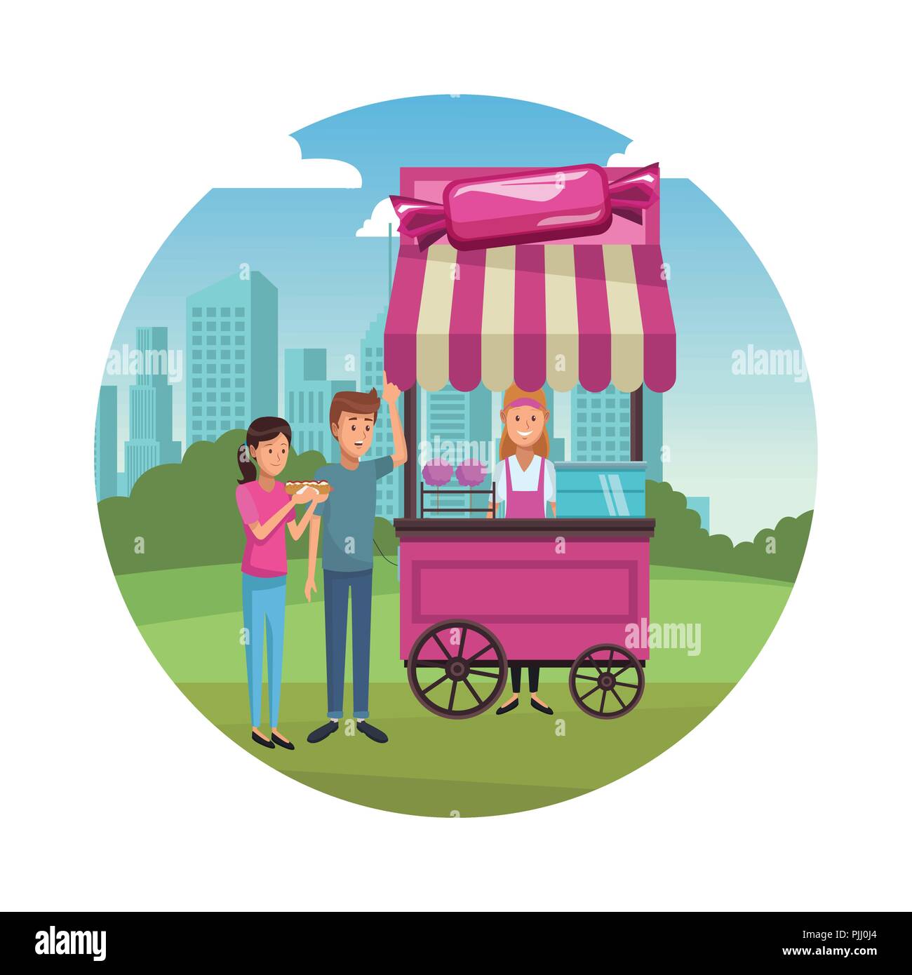 People at city park Stock Vector Image & Art - Alamy