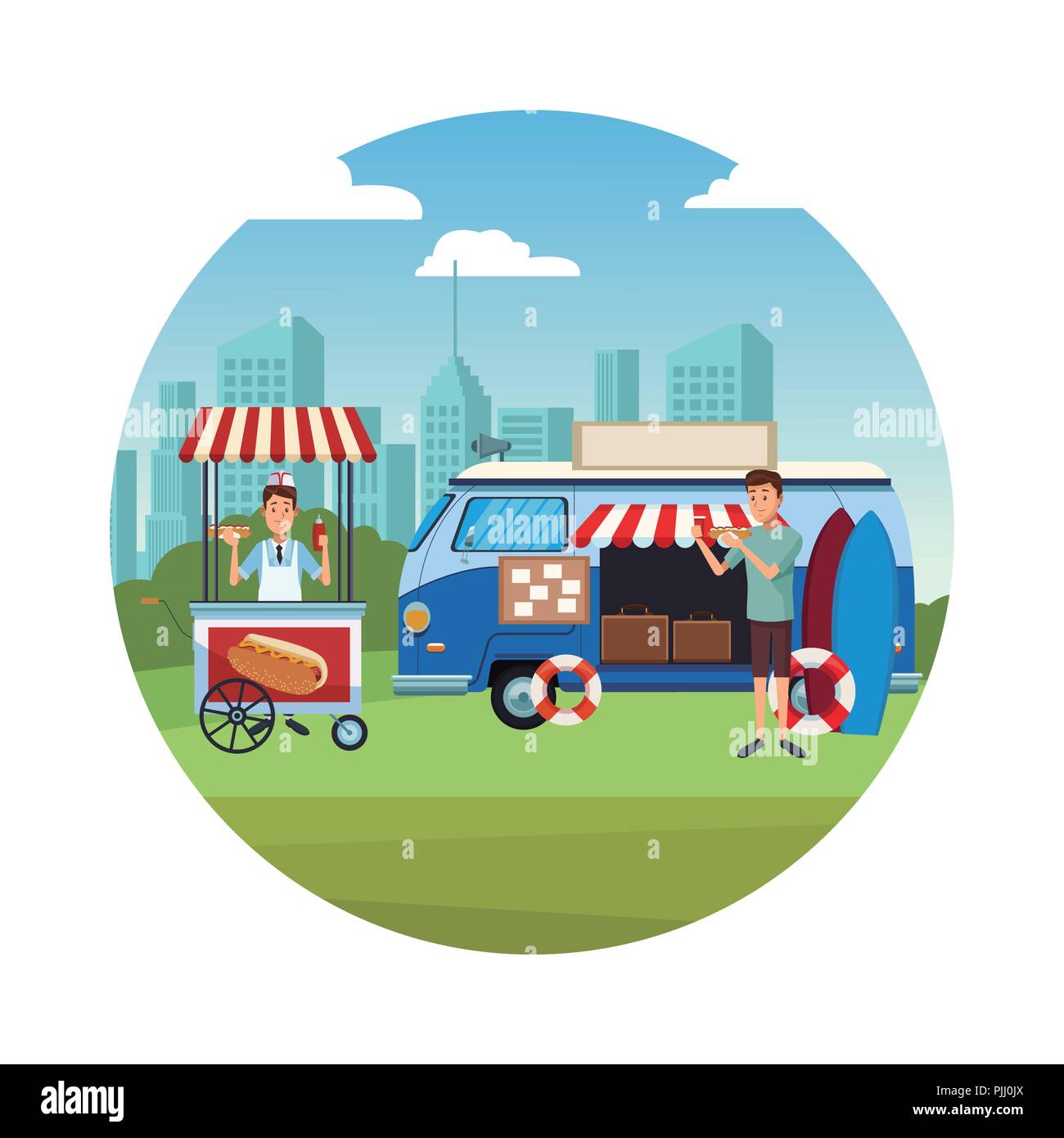 People at city park Stock Vector Image & Art - Alamy