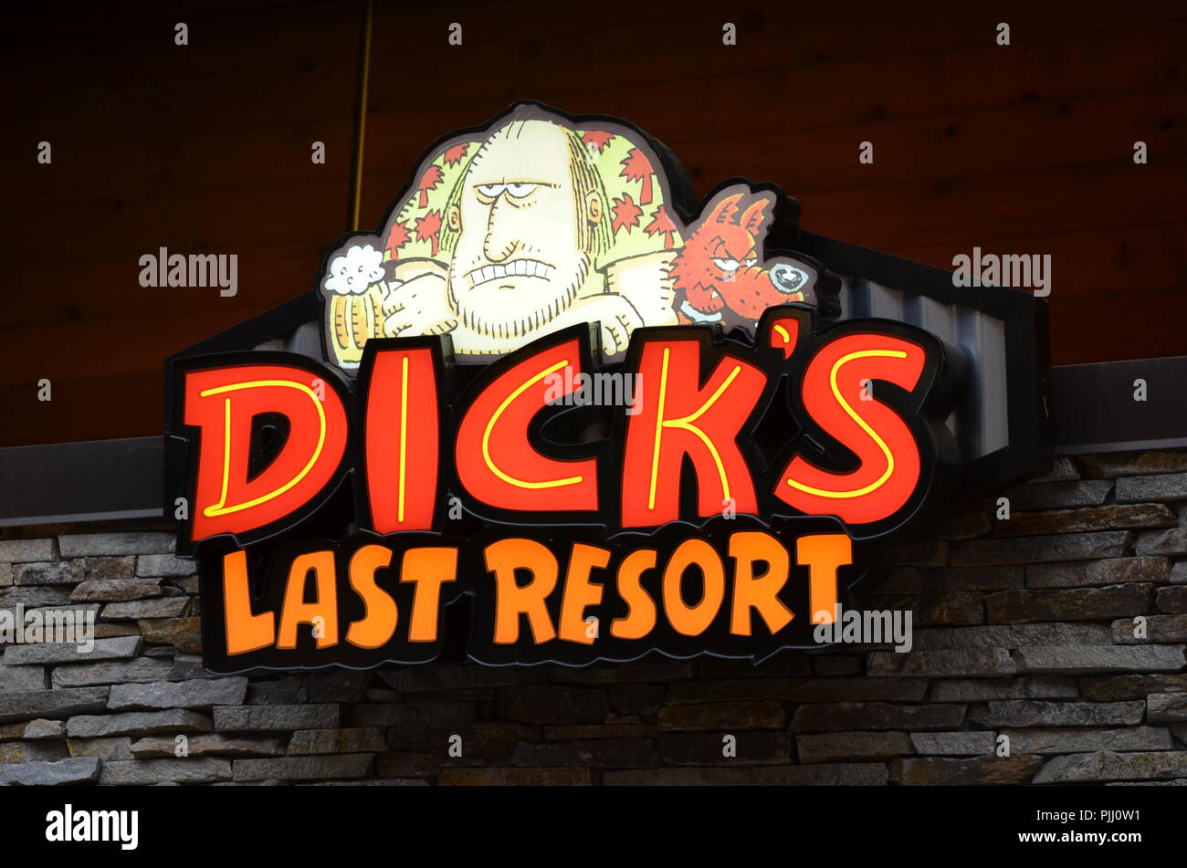 Last Resort Sign Dick's Last Resort sign in Gatlinburg Tennessee Stock Photo - Alamy