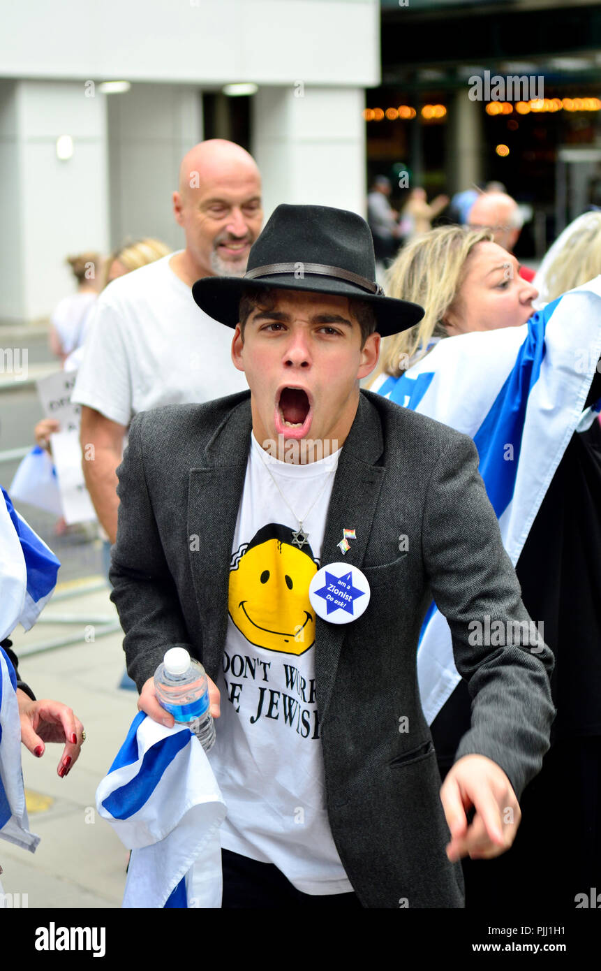 Harry Saul Markham. Founder of the 'Essex Friends of Israel'. An activist for (according to his Instagram profile) unapologetic Zionism, Women’s & LGB Stock Photo