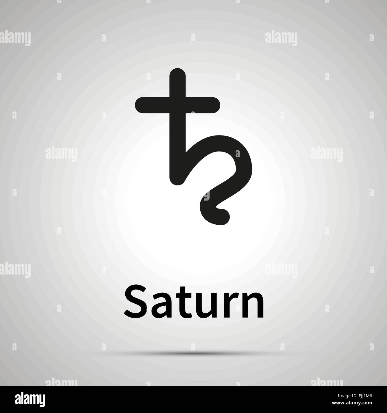 Saturn astrological zodiac symbol Stock Vector Images - Alamy
