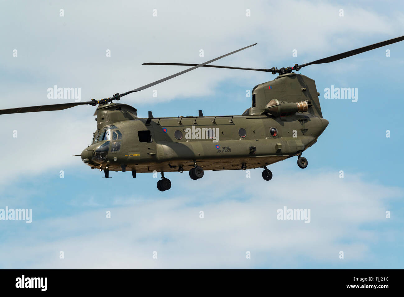 RAF Chinook Helicopter at RAF Fairford RIAT 2018 UK Stock Photo
