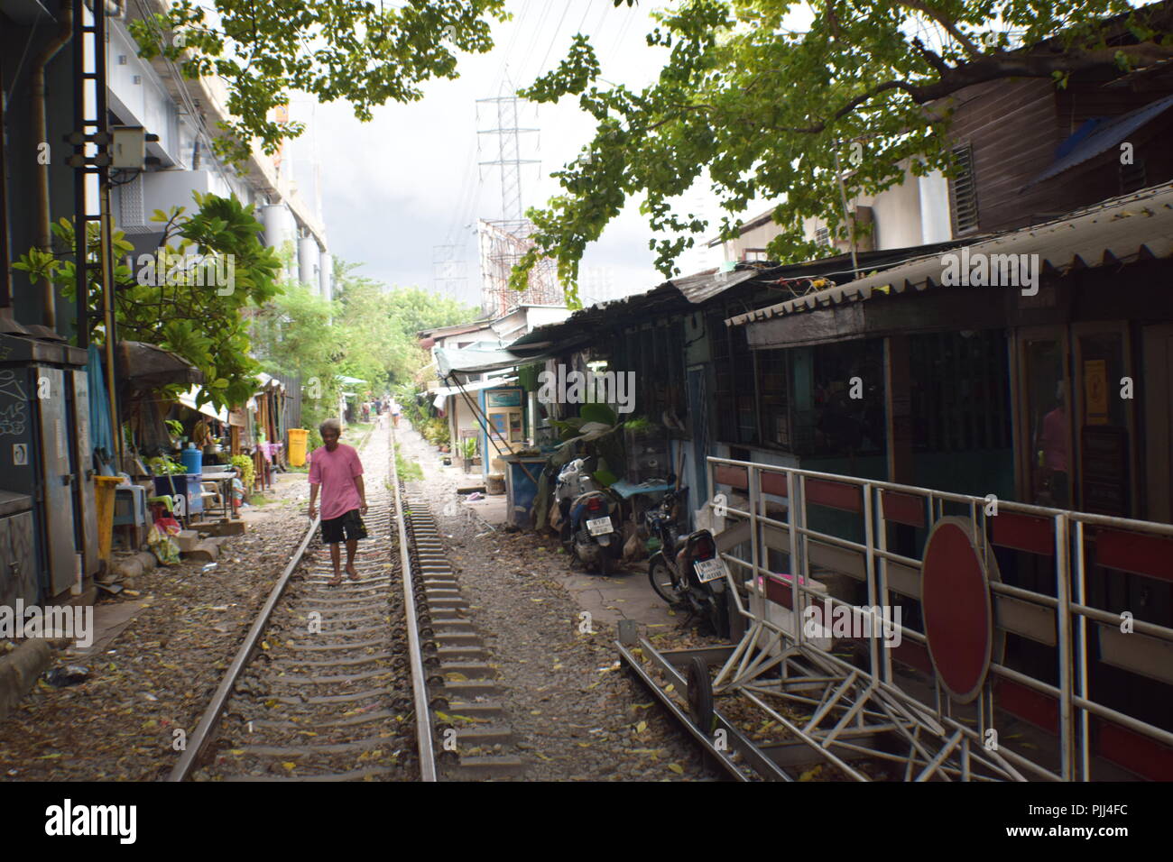 Eisenbahnschienen in Bangkok Stock Photo