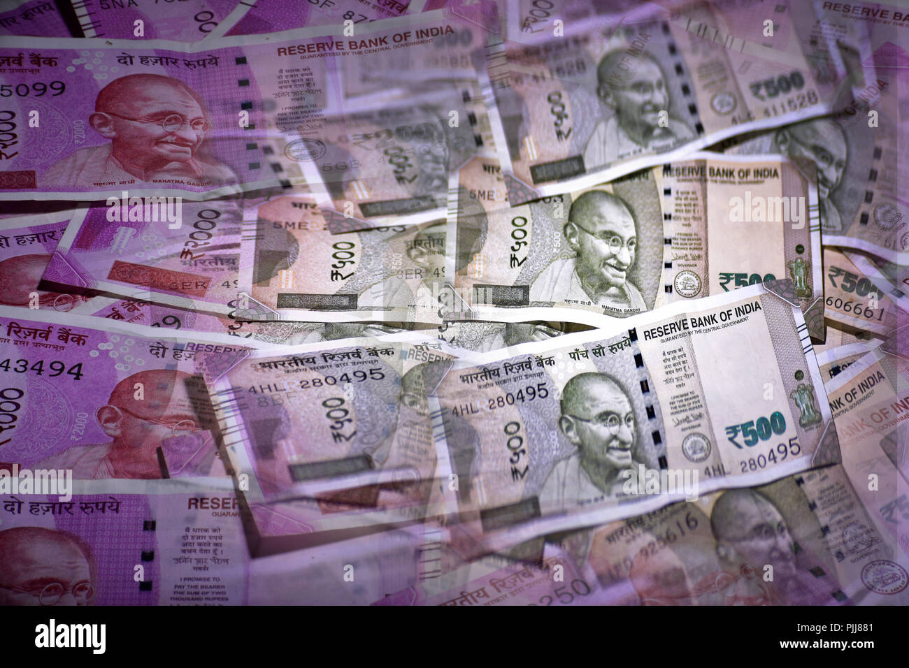 Indian Money Notes Of 00 And 500 Rupees Merge Together For Investment Money Earn Funds Background Concepts Stock Photo Alamy