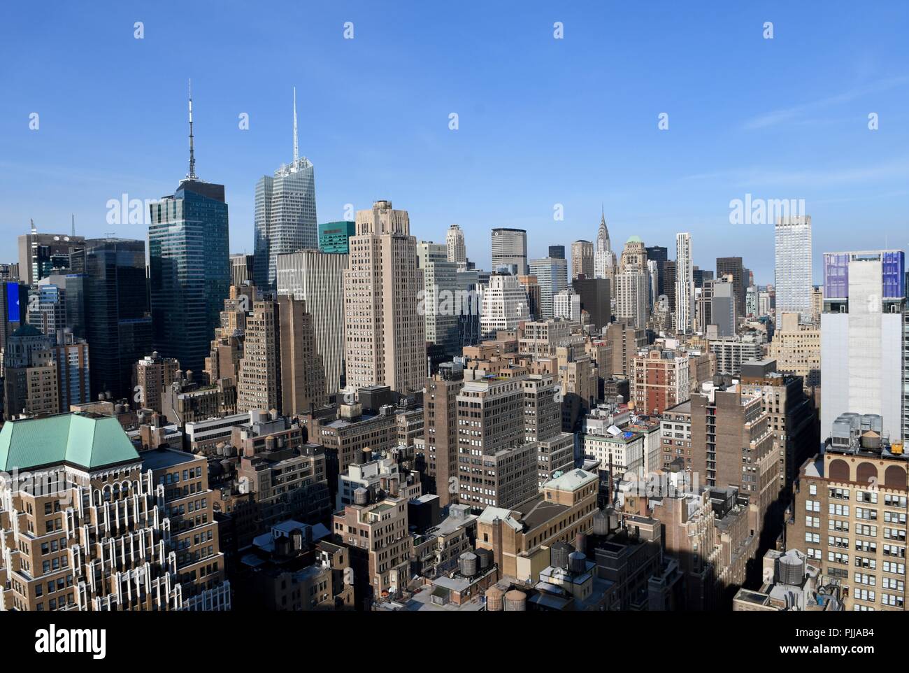 New York City Manhattan Midtown View With Skyscrapers, New York City ...