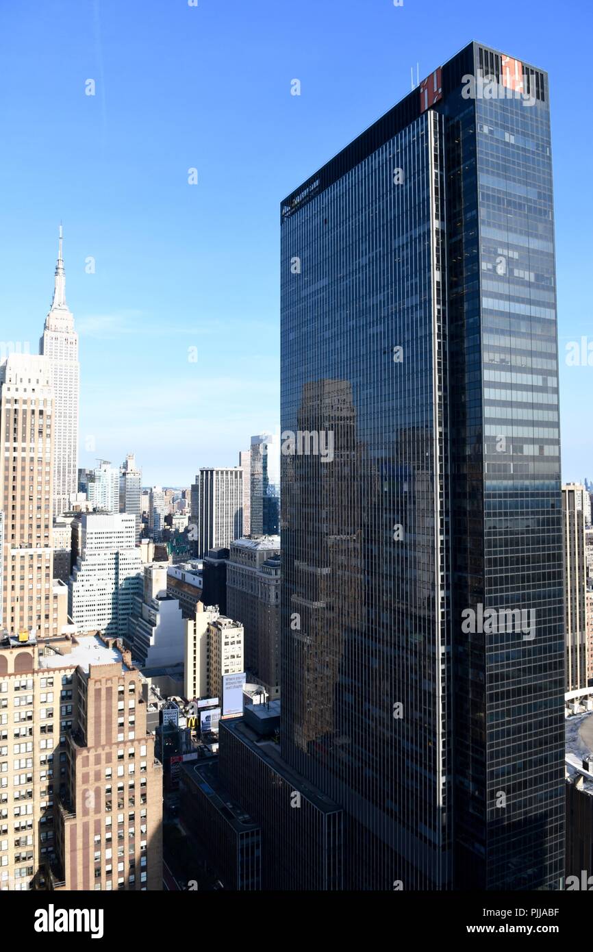 New York City Manhattan midtown view with skyscrapers, New York City
