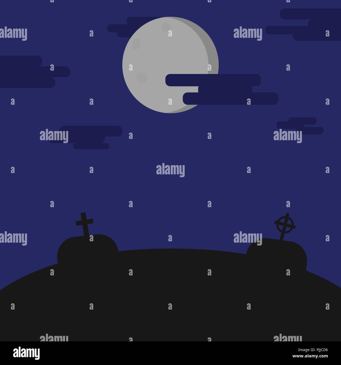 Stock vector dark halloween night background Stock Vector Image & Art ...