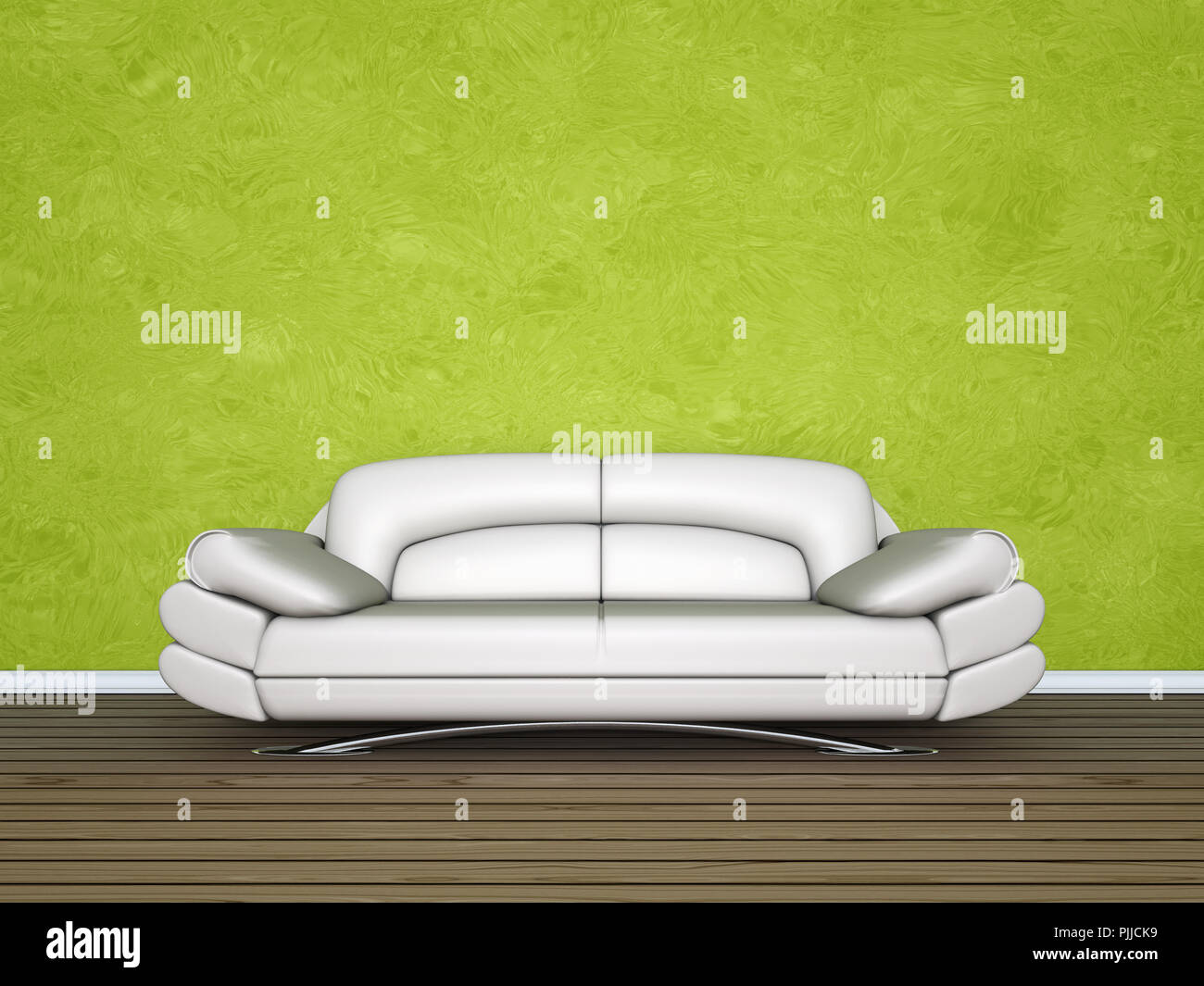 An image of a nice cream sofa Stock Photo