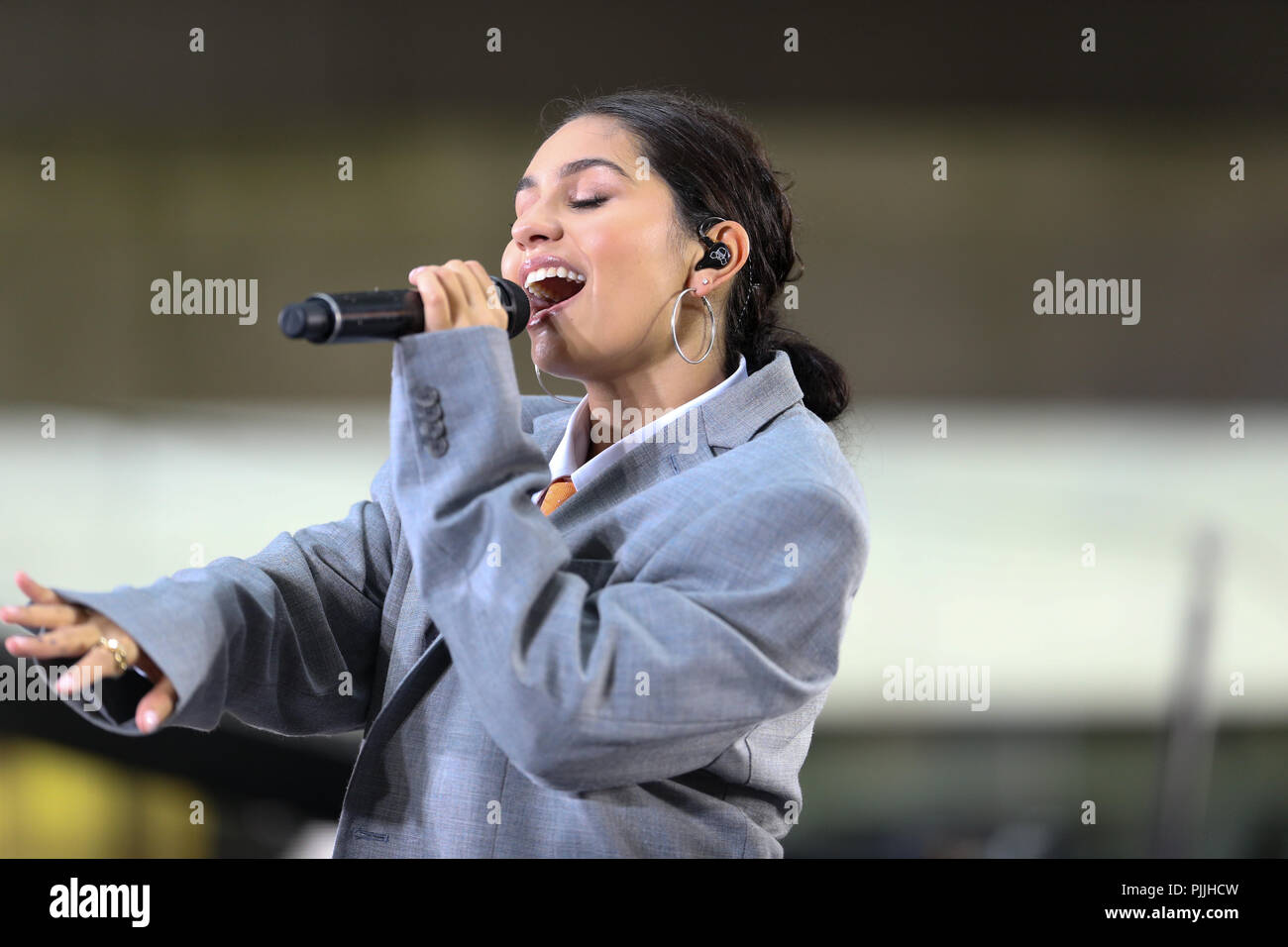 New York, USA. 7th Sptember Alessia Cara performs on The Today Show as