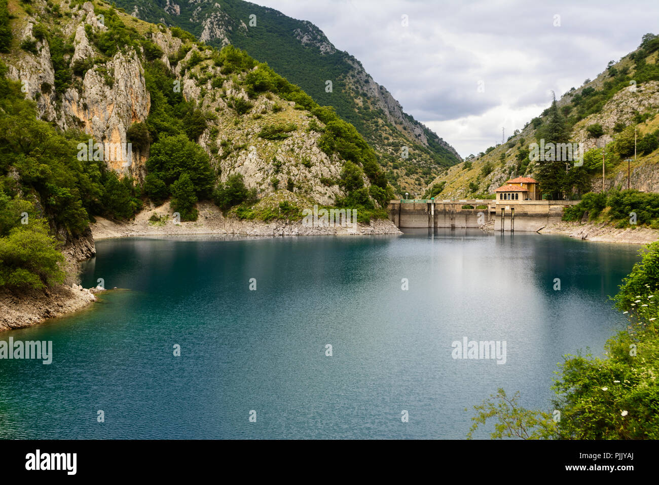 Lake of San Domenico in the Gorges of Sagittarius (Italy) Stock Photo