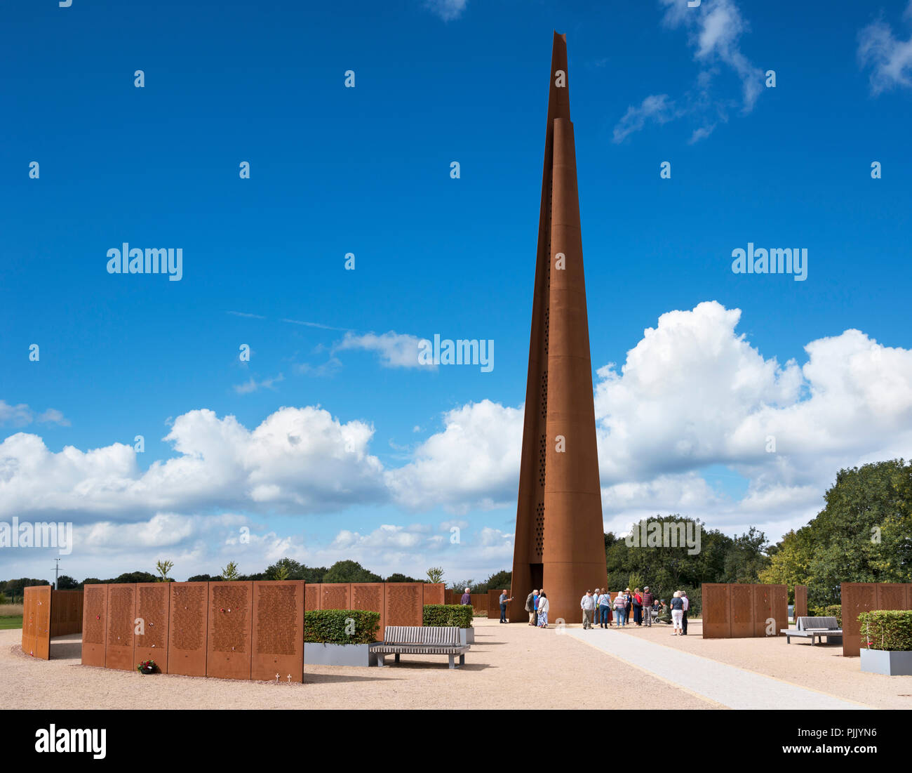 The Spire Memorial at the International Bomber Command Centre, Canwick Hill, Lincoln, England, UK Stock Photo