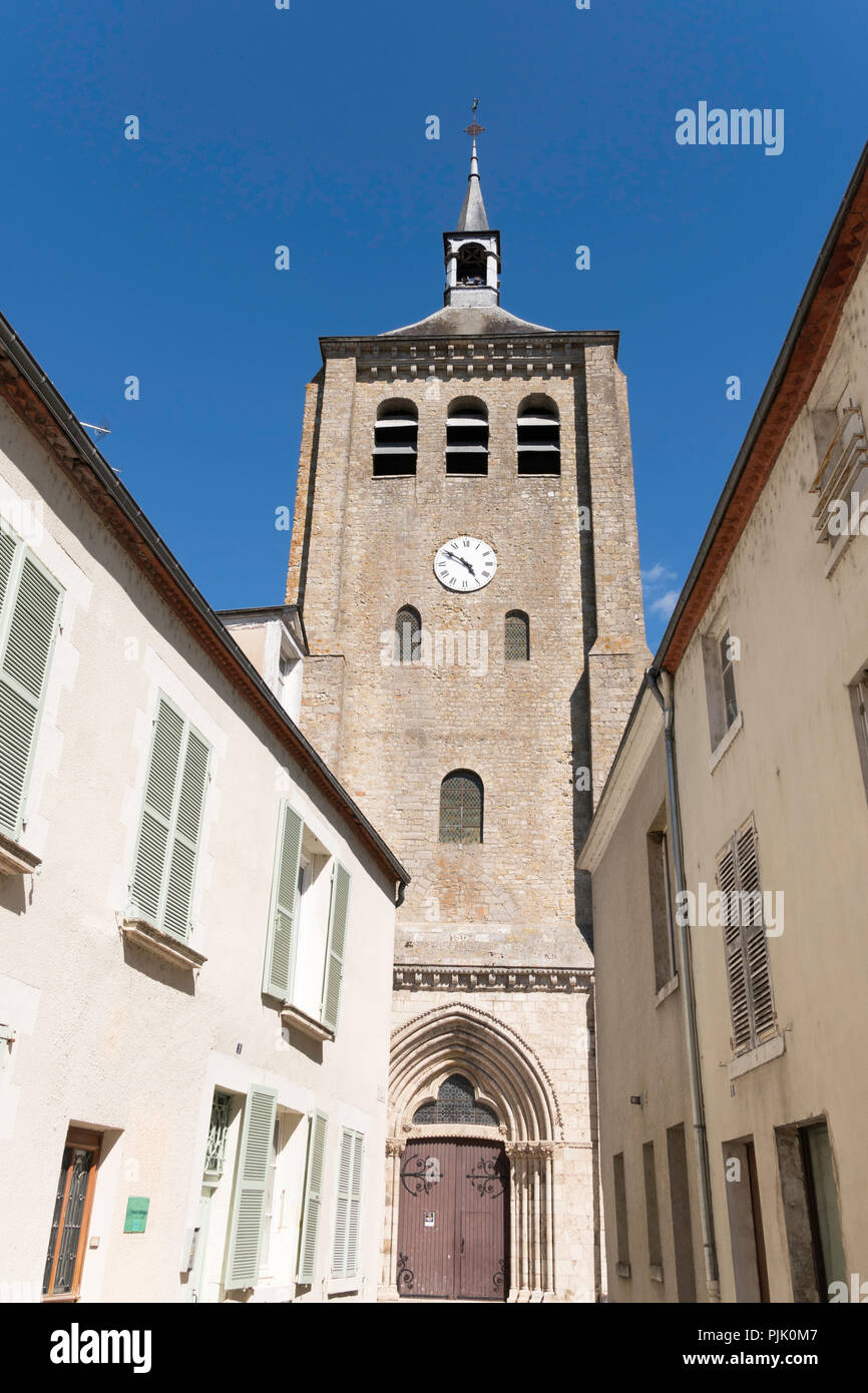 Church of Saint-Etienne in Jargeau, Loiret department, France, Europe Stock Photo