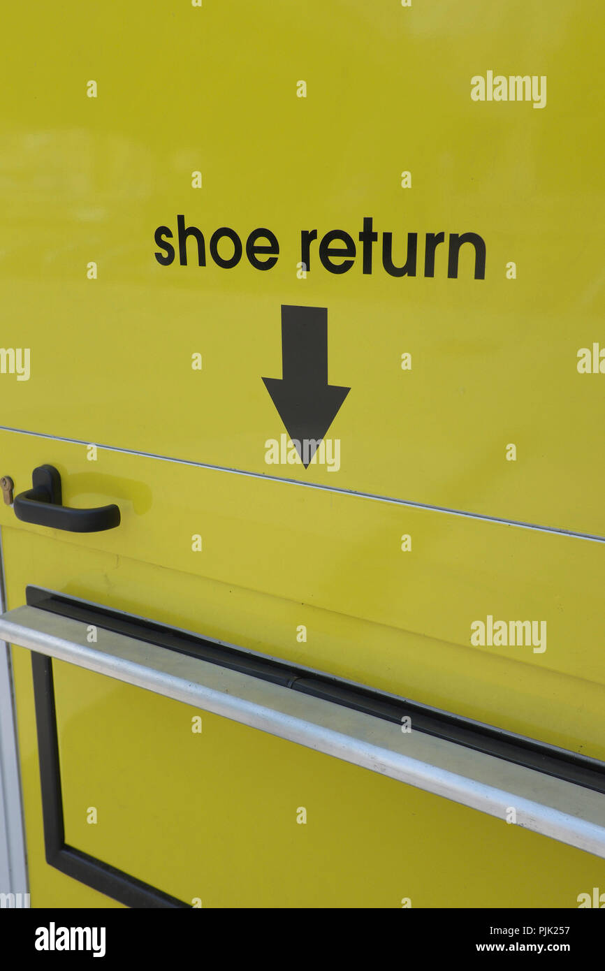 Sneaker automat at the Danube Stock Photo