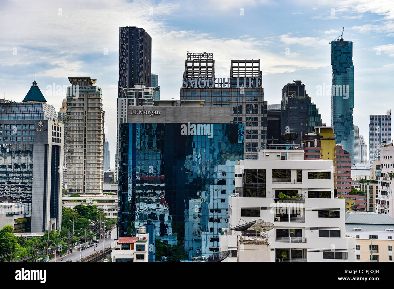 JP Morgan building in Bangkok, Thailand, Asia Stock Photo