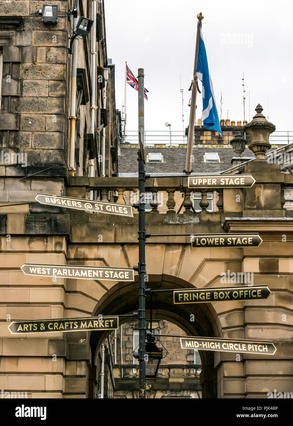 Street signs royal mile edinburgh hires stock photography and images