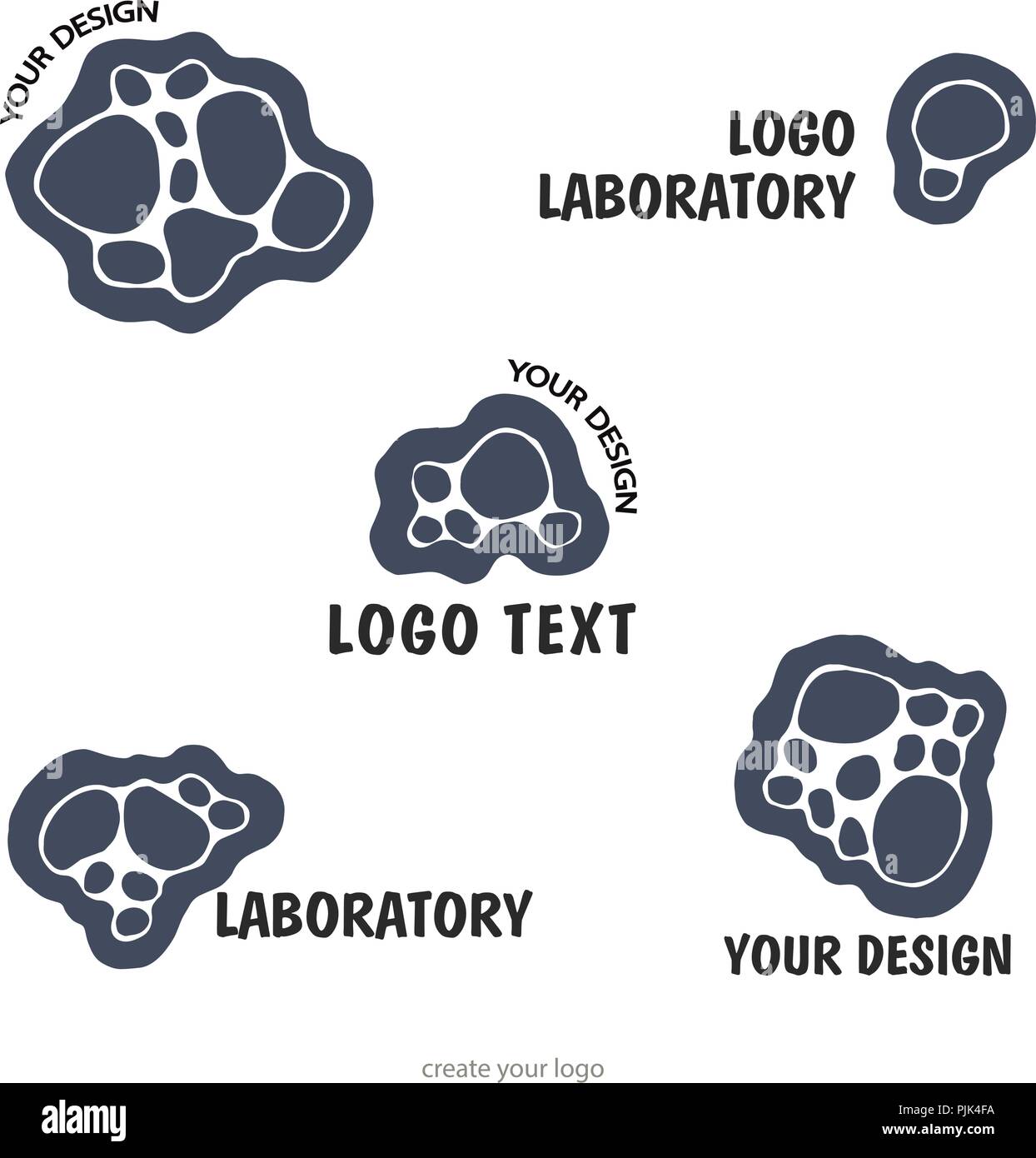molecule - vector logo template concept illustration. Neuro labaratory Geometric mind structure sign. Creative idea symbol. Design element. Stock Vector