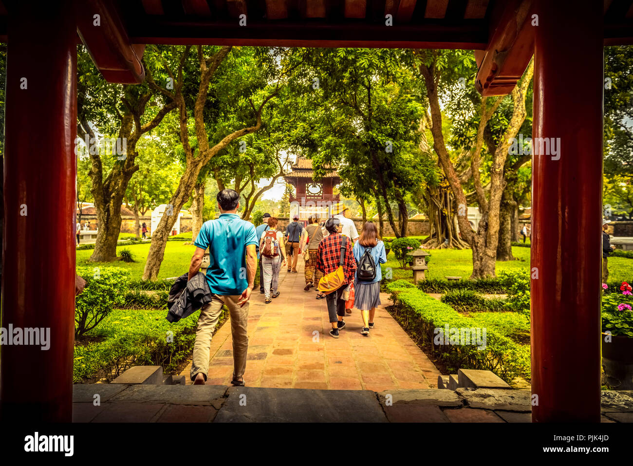 Asia, Vietnam, Hanoi literature, temple, temple of literature, entrance, portal Stock Photo