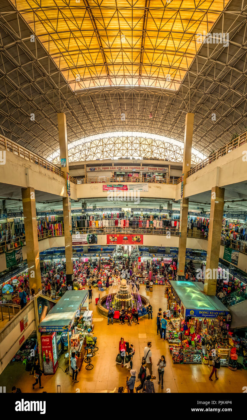 Asia, Vietnam, Hanoi, market hall, Dong Xuan Stock Photo