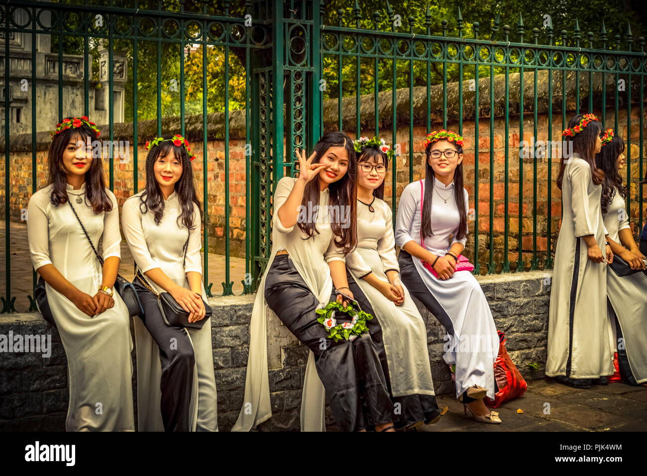Asia, Vietnam, Hanoi literature, Temple, Temple of Literature Stock Photo