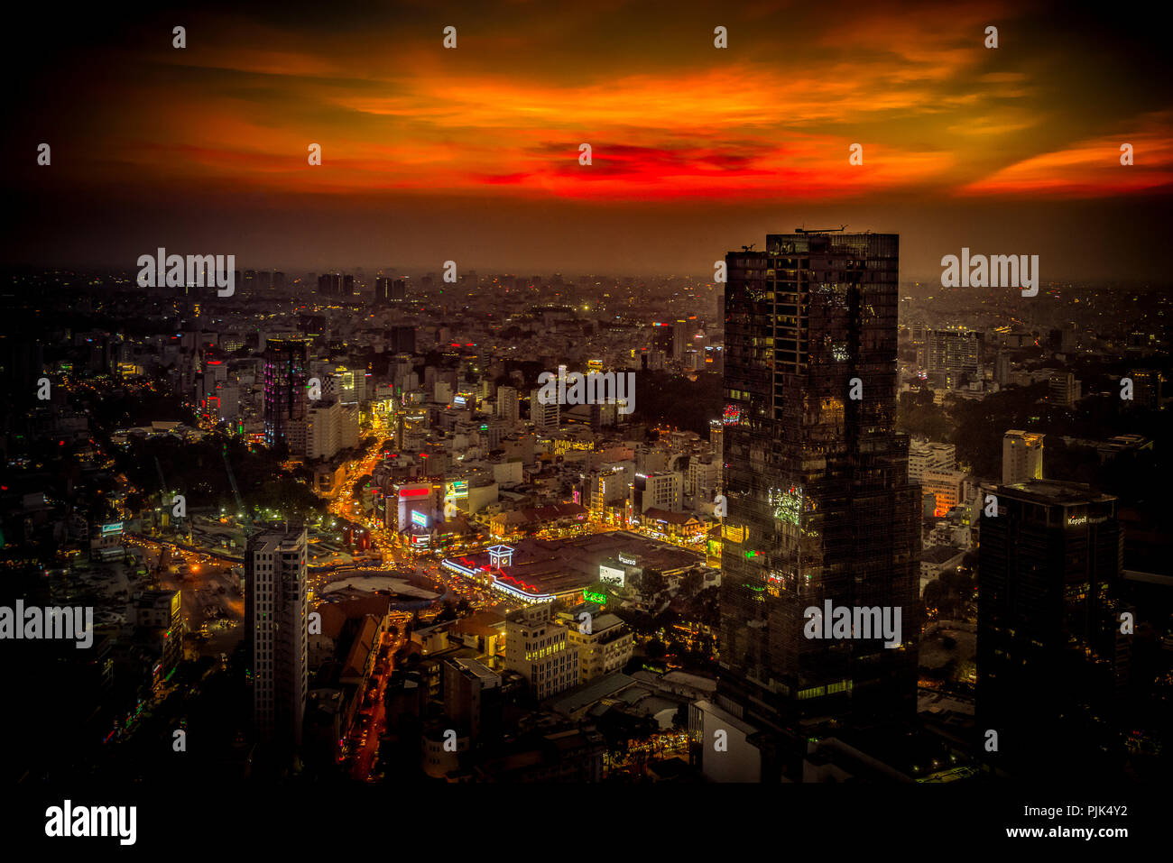 Asia, Southeast Asia, South Vietnam, Vietnam, Saigon, Ho Chi Minh City, Bitexco Financial Tower Stock Photo