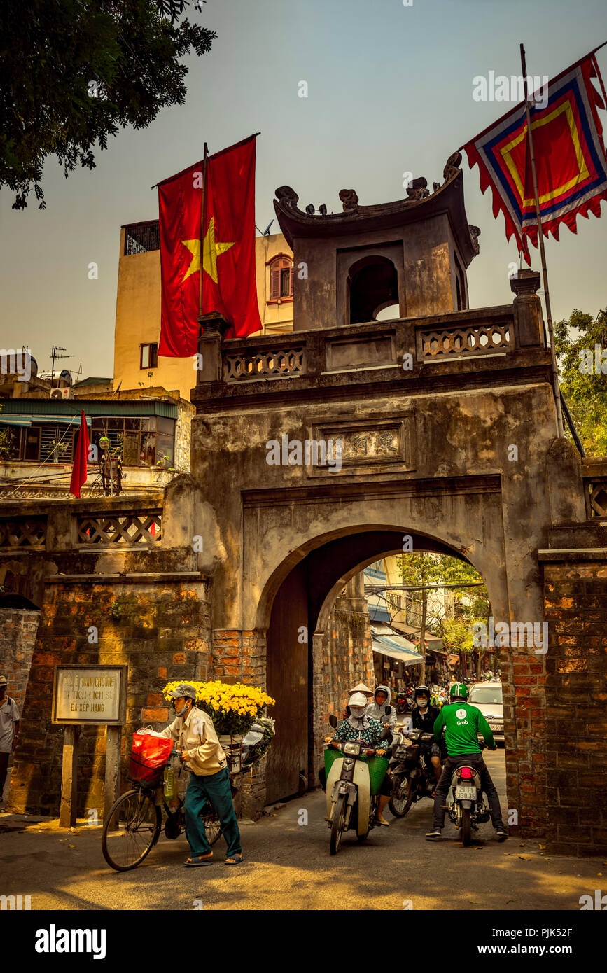 Vietnam, Southeast Asia, Asia, Hanoi, City Gate, Quan Chuong Stock Photo