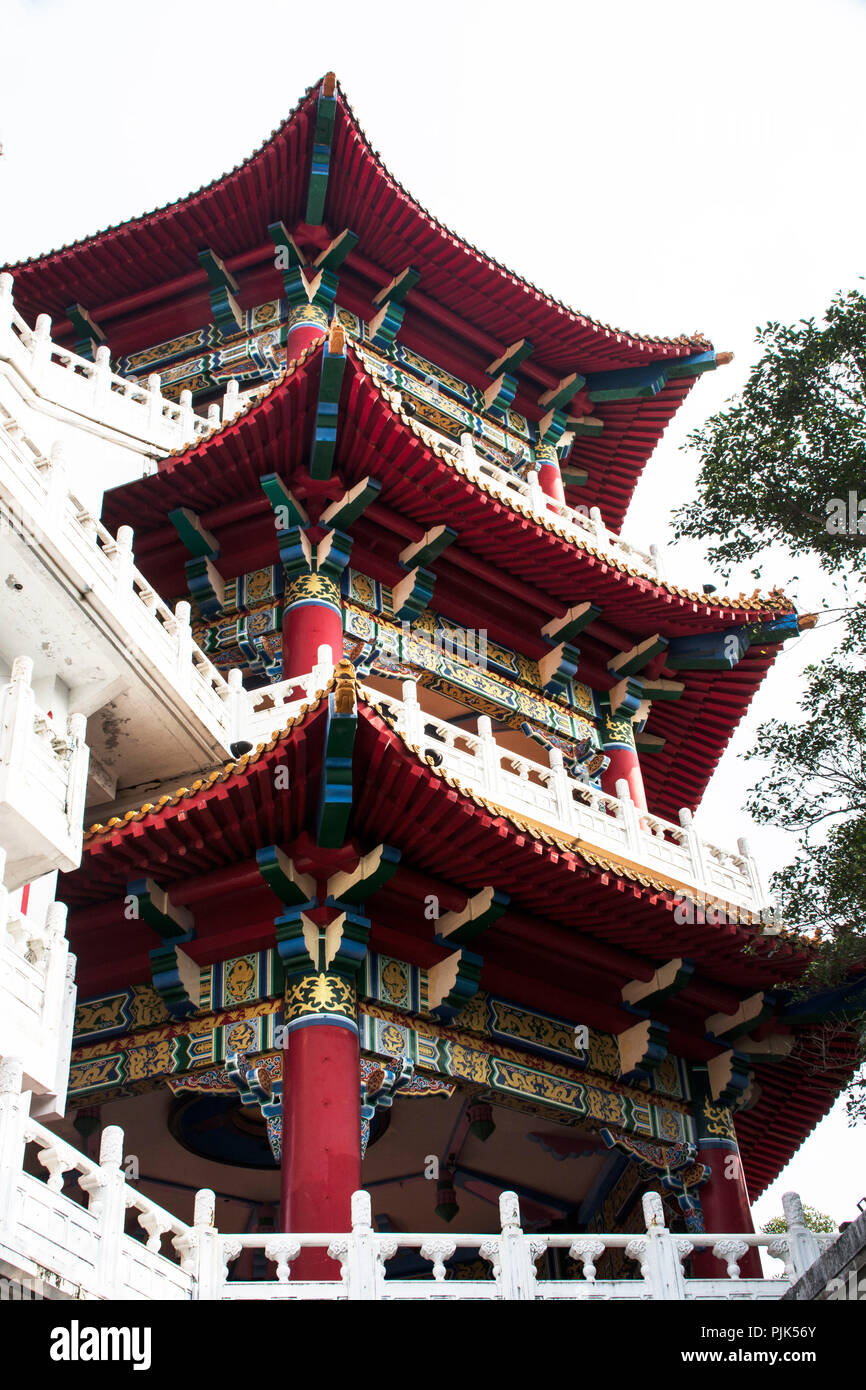 Pagoda in Zhongzheng Park in Keelung on Taiwan Stock Photo