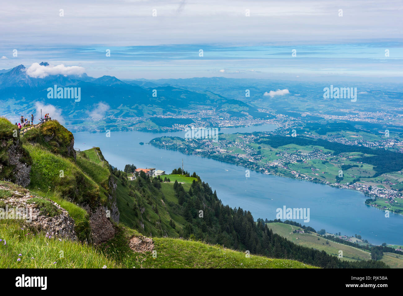 Lookouts from the Rigi, near Lucerne, Lake Lucerne, Canton of Lucerne, Switzerland Stock Photo