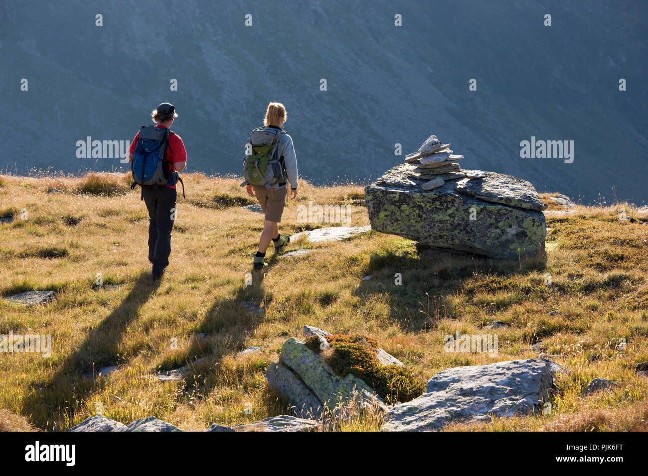 Hiker at the Horn, Zillertal Alps, Tyrol, Austria Stock Photo - Alamy