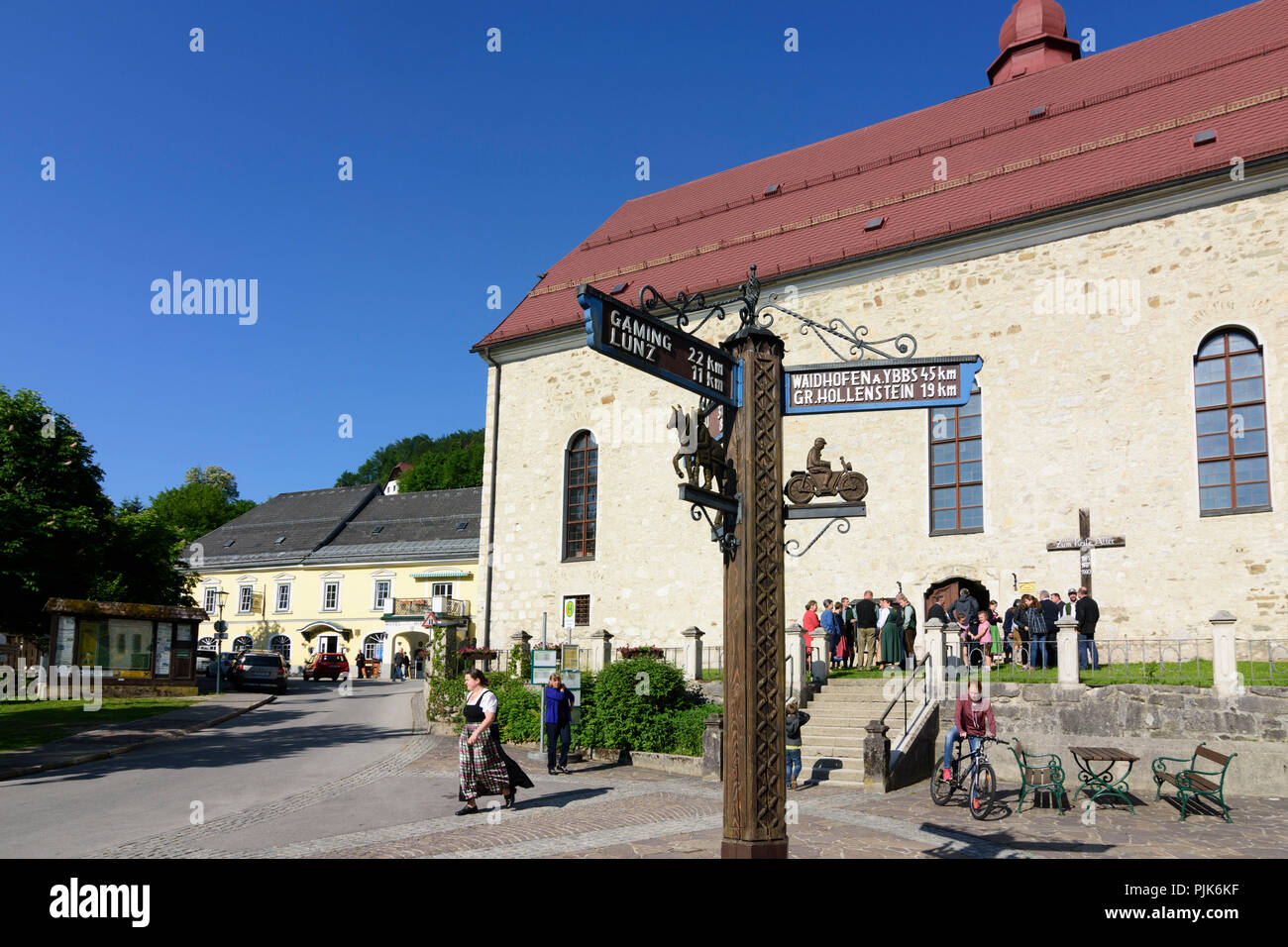 Göstling an der Ybbs, church in Austria, Lower Austria (Niederösterreich), Mostviertel region Stock Photo