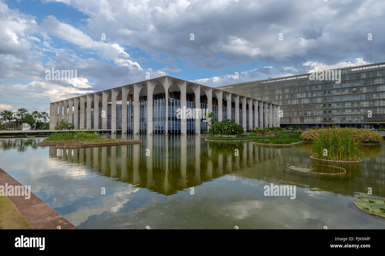 Brasilia, Brasil - Aug 26, 2018: Itamaraty Palace - Brasilia, Distrito Federal, Brazil Stock Photo