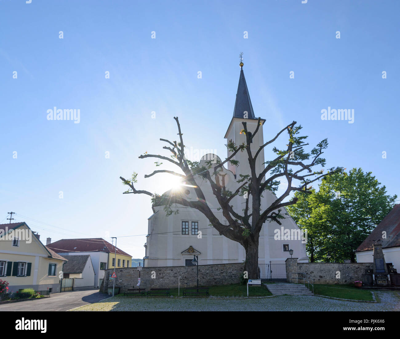 Mannersdorf an der Rabnitz, church in Rattersdorf in Austria, Burgenland, Mittelburgenland Stock Photo