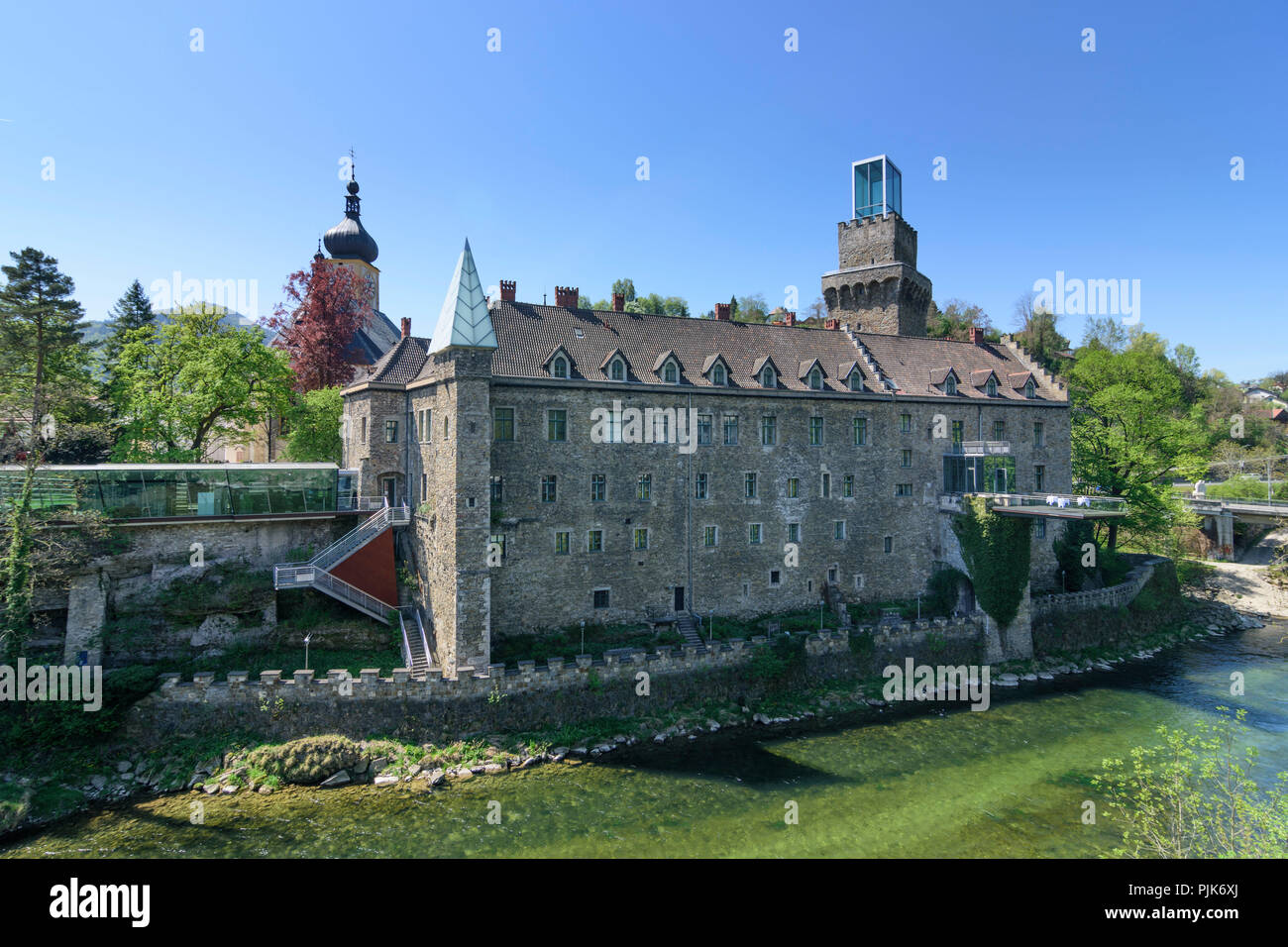 Waidhofen an der Ybbs, castle Rothschildschloss in Austria, Lower Austria (Niederösterreich), Mostviertel region Stock Photo