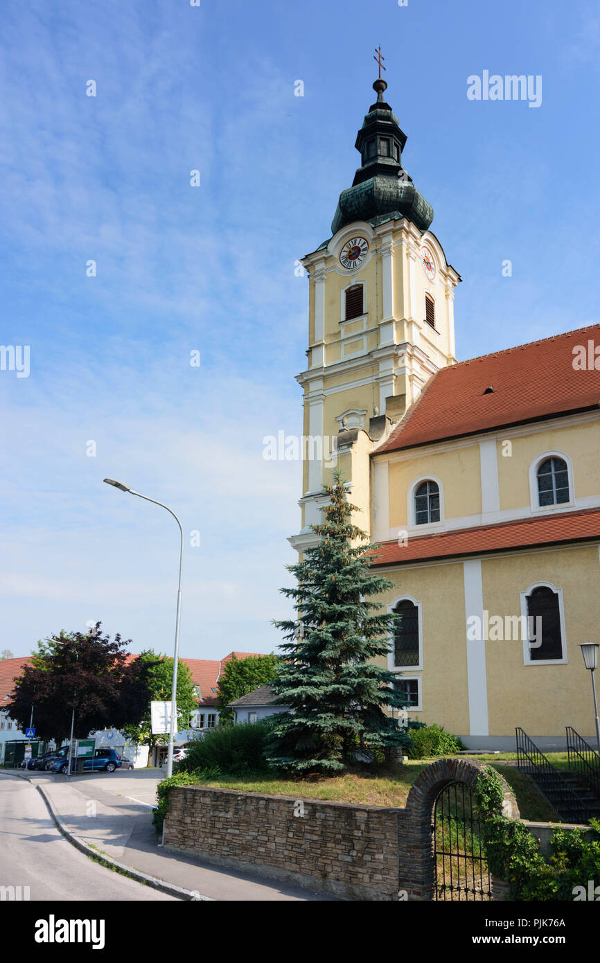 Lossdorf, church in Austria, Lower Austria (Niederösterreich), Mostviertel region Stock Photo