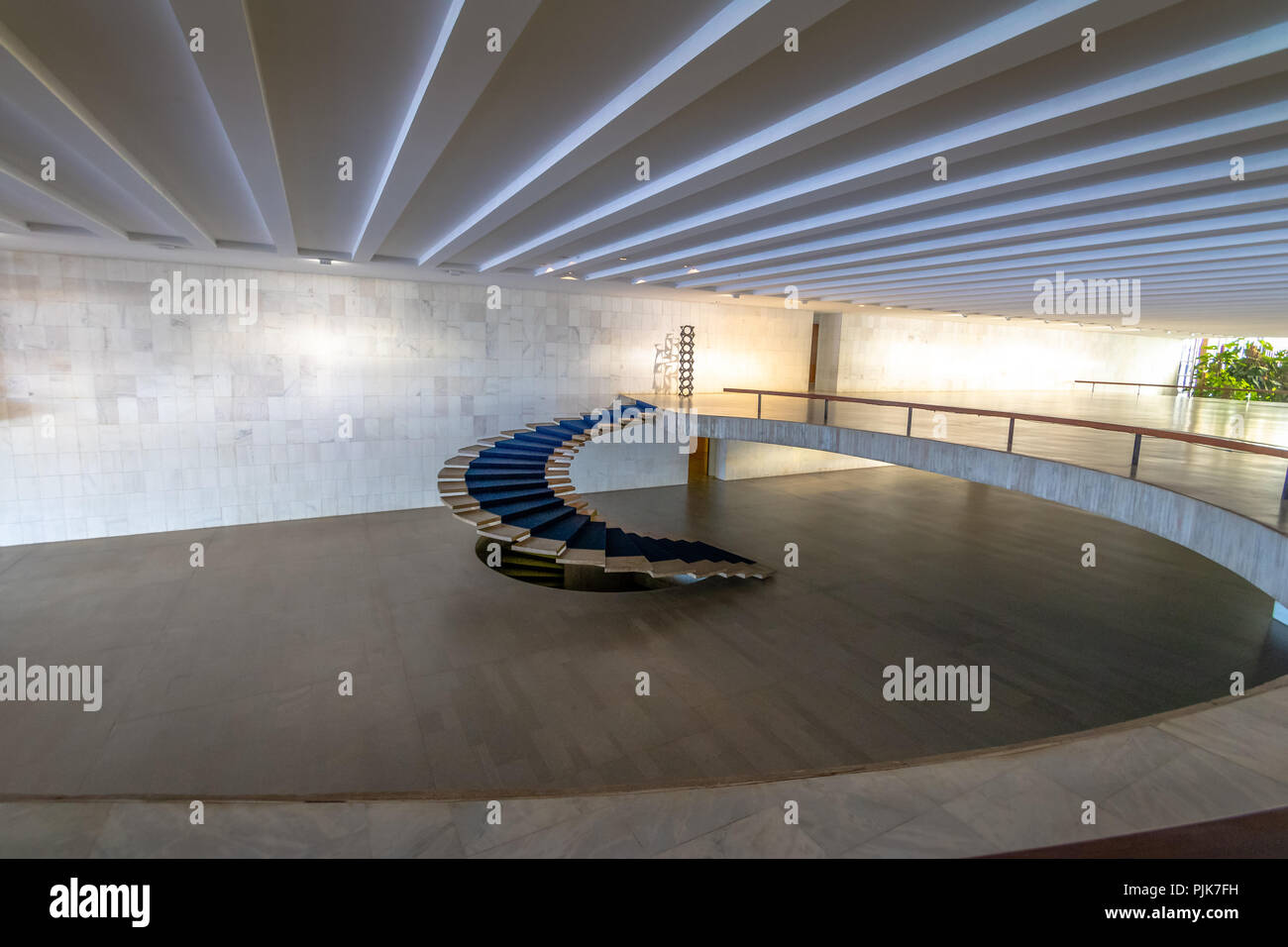 Entrance Hall of Itamaraty Palace interior - Brasilia, Distrito Federal, Brazil Stock Photo