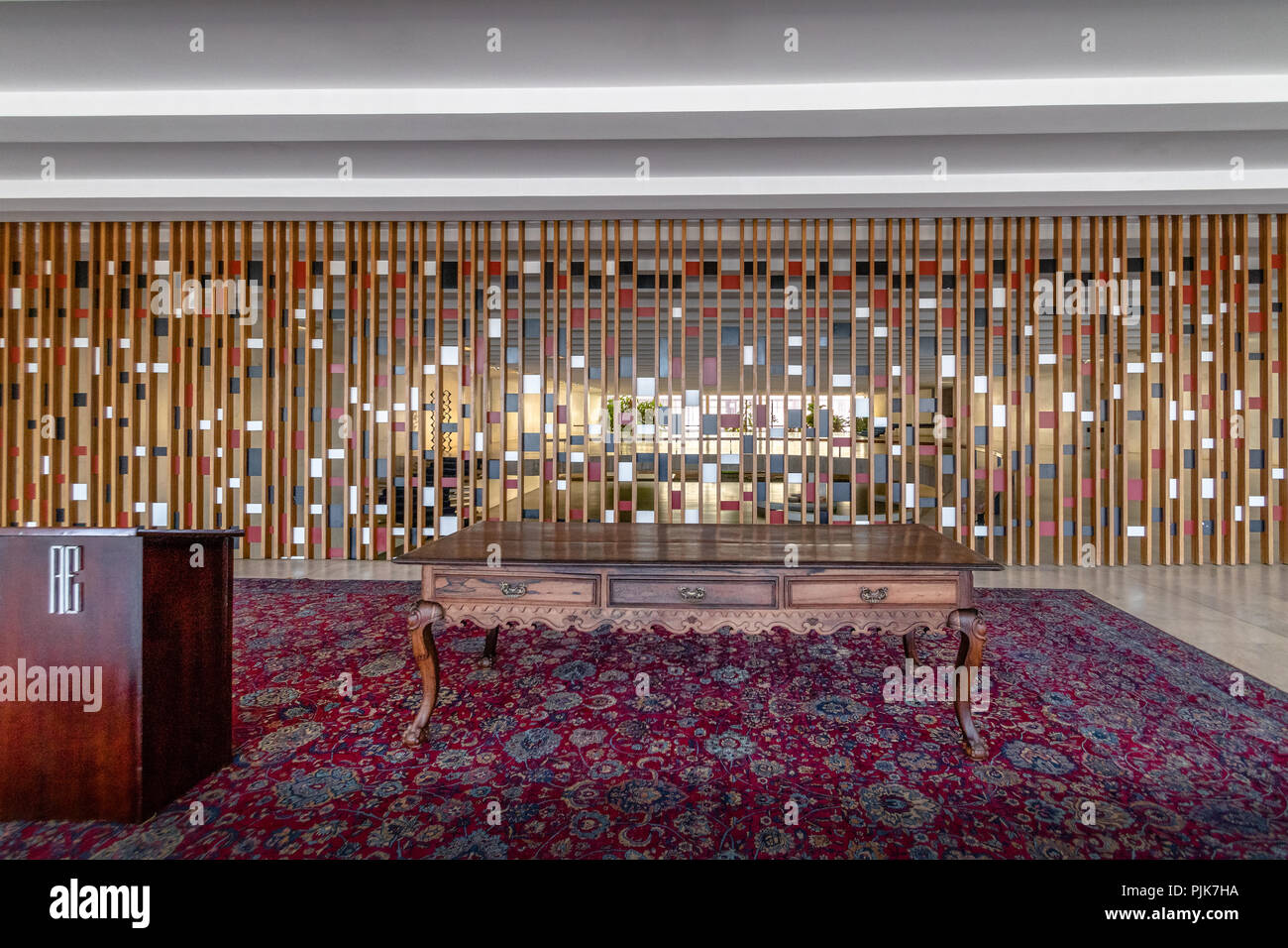 Treaty Room (Sala dos Tratados) at Itamaraty Palace interior - Brasilia, Distrito Federal, Brazil Stock Photo