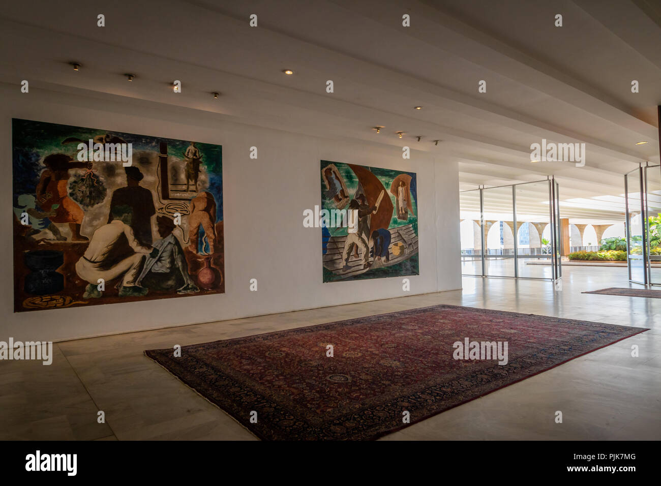 Portinari Room at Itamaraty Palace interior - Brasilia, Distrito Federal, Brazil Stock Photo