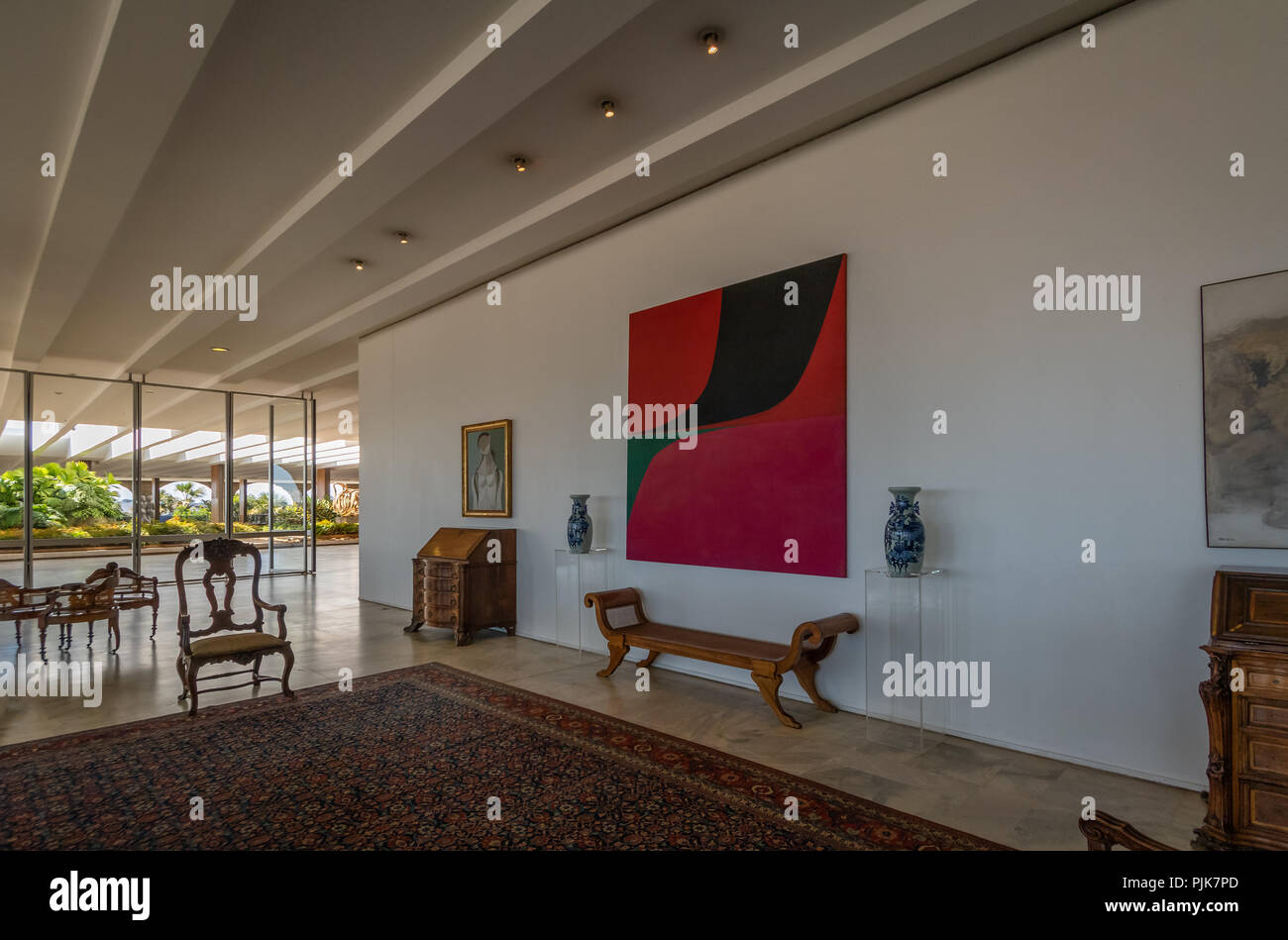 Duas Epocas Room at Itamaraty Palace interior - Brasilia, Distrito Federal, Brazil Stock Photo