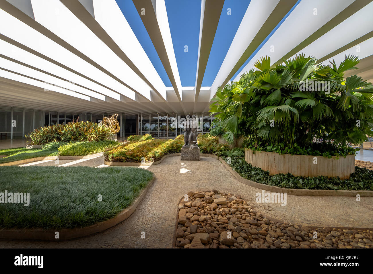 Terrace Gardens of Itamaraty Palace - Brasilia, Distrito Federal, Brazil Stock Photo