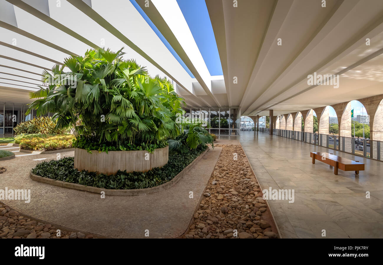 Terrace Gardens of Itamaraty Palace - Brasilia, Distrito Federal, Brazil Stock Photo