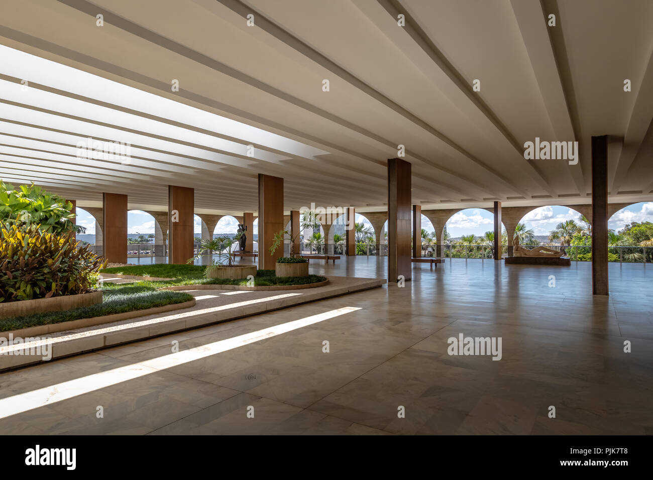 Terrace Gardens of Itamaraty Palace - Brasilia, Distrito Federal, Brazil Stock Photo