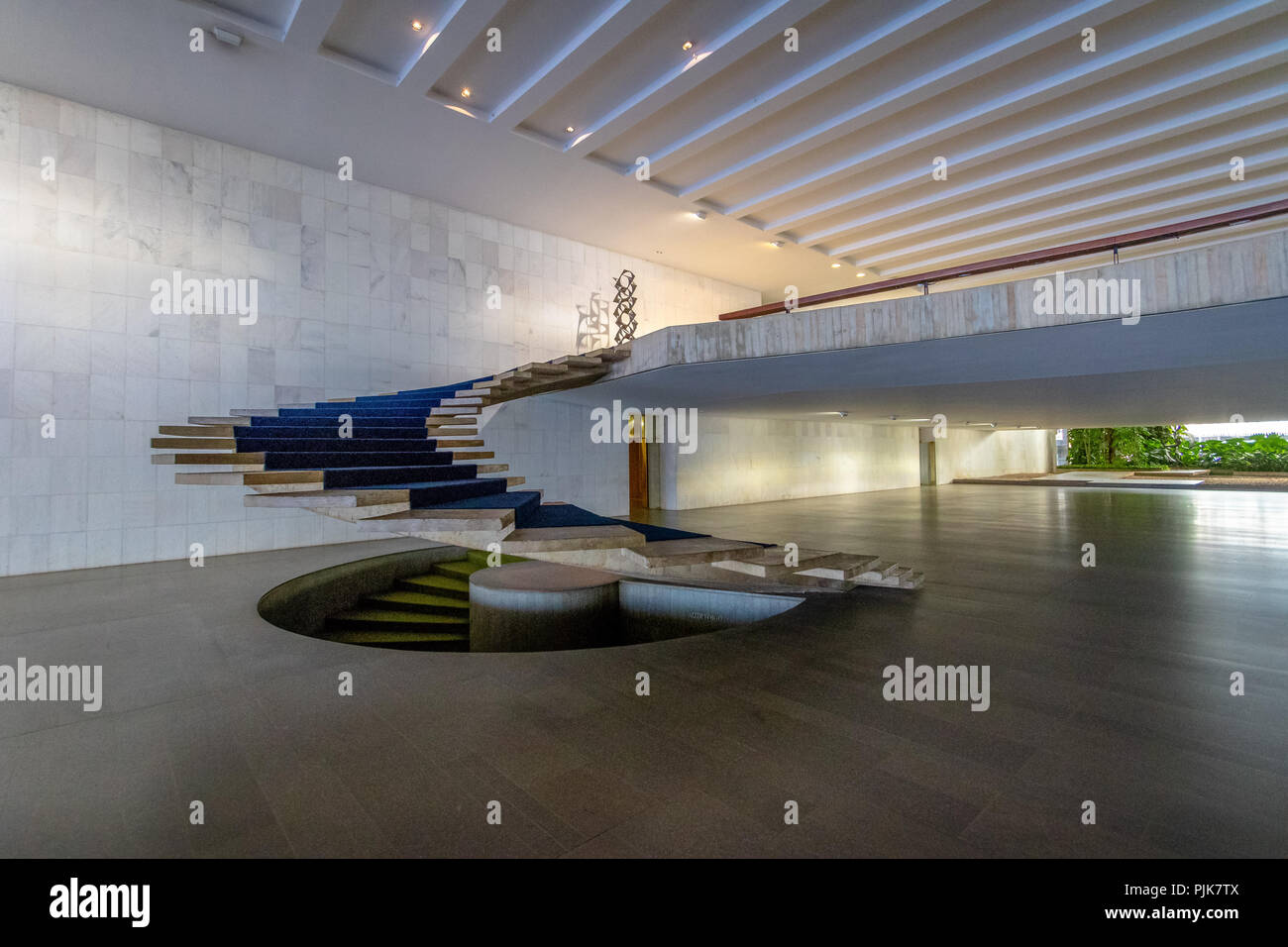 Entrance Hall of Itamaraty Palace interior - Brasilia, Distrito Federal, Brazil Stock Photo