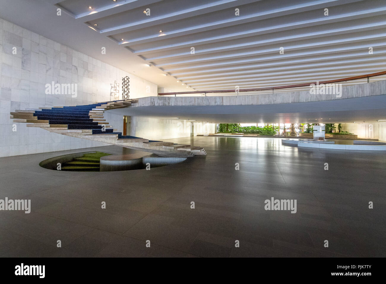Entrance Hall of Itamaraty Palace interior - Brasilia, Distrito Federal, Brazil Stock Photo