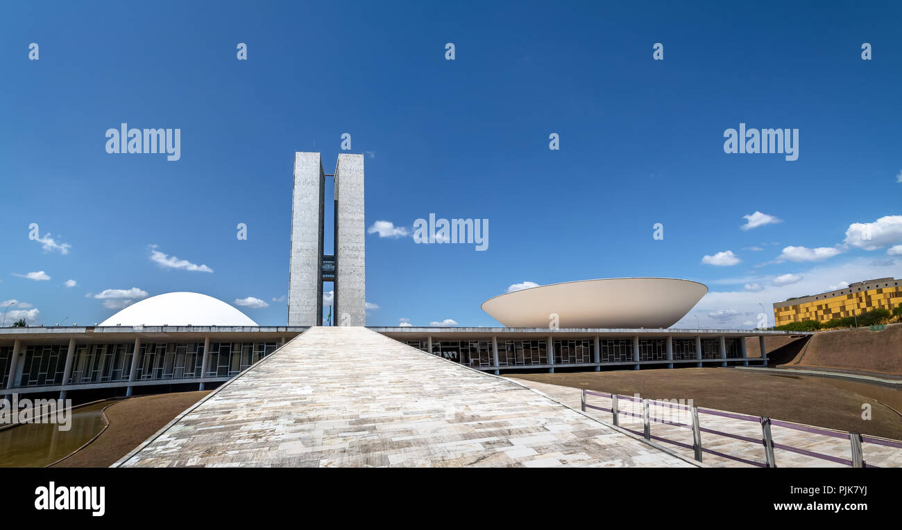 Brazilian National Congress - Brasilia, Distrito Federal, Brazil Stock Photo