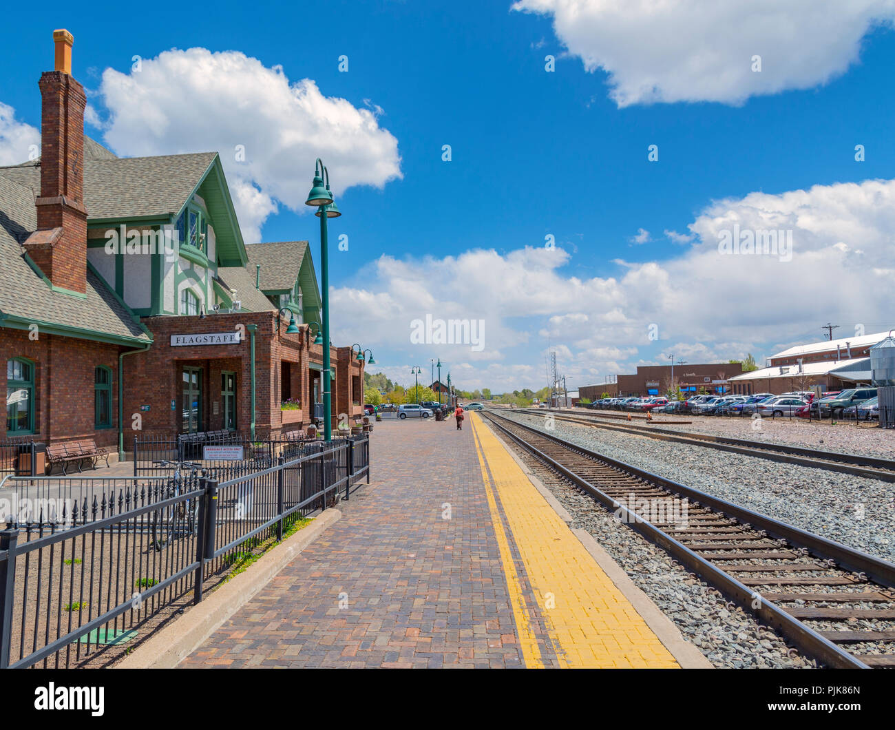 Arizona, Flagstaff, Amtrak Station, building circa 1926 Stock Photo Alamy
