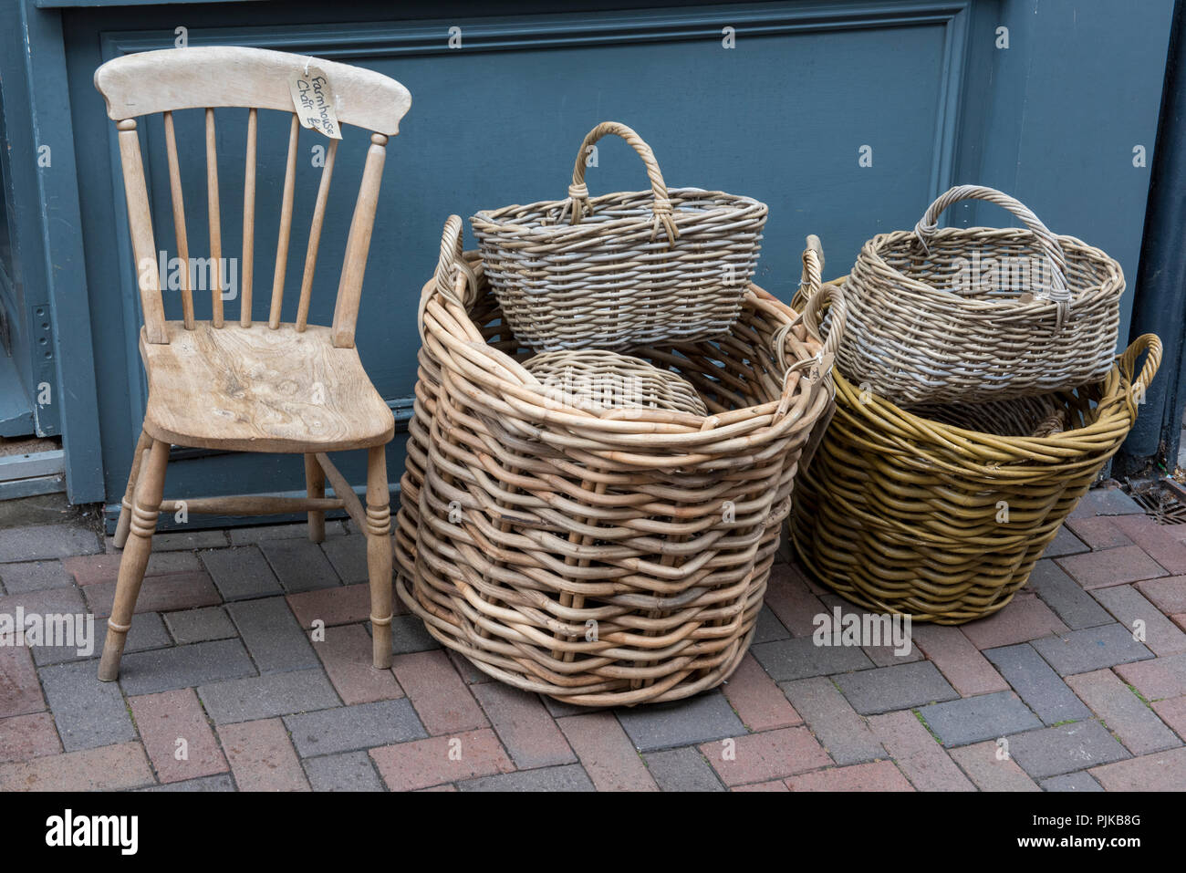 Wooden basket  The Shabby Shop